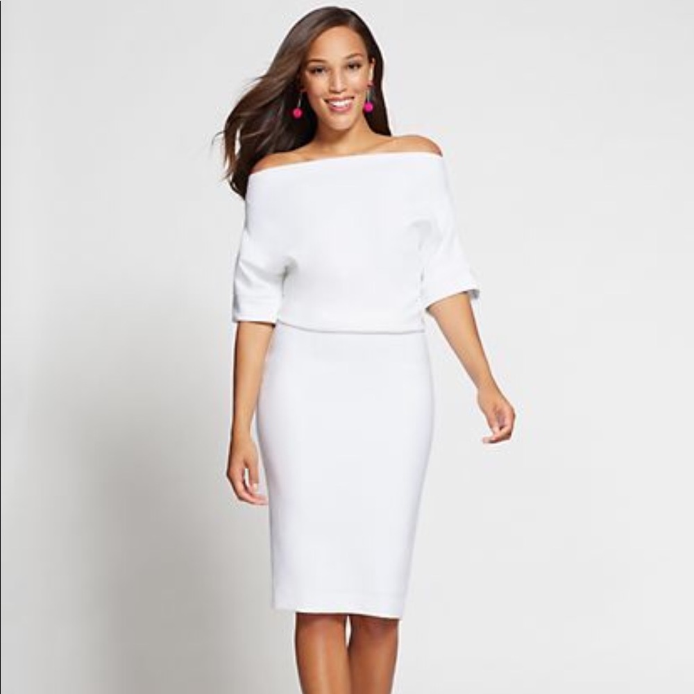 BLUE Draped Sheath Dress